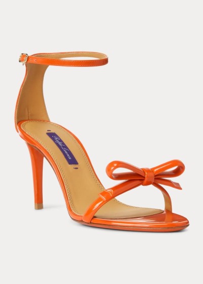 Sandalias Ralph Lauren Mujer Naranjas - Joanne Bow Patent - DEHQZ0532